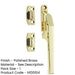 Premium Polished Brass Non-Lockable Casement Fasteners 124mm Modern Design Window Handle-1