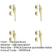 PACK Premium Polished Brass Non-Lockable Casement Fasteners 124mm Modern Design Window Handle-1