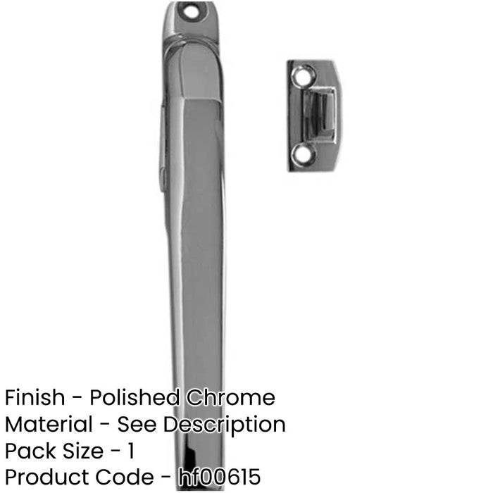 High-Quality Modern Non-Lockable Casement Fasteners Polished Chrome 124mm Window Handle-1
