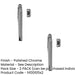 PACK High-Quality Modern Non-Lockable Casement Fasteners Polished Chrome 124mm Window Handle (1)-1