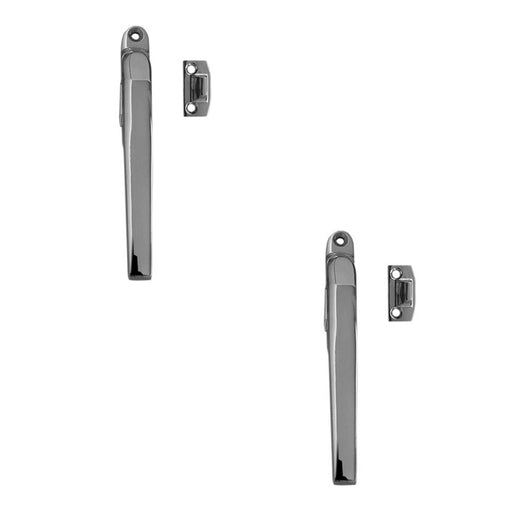 PACK High-Quality Modern Non-Lockable Casement Fasteners Polished Chrome 124mm Window Handle (1)