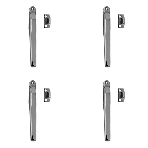 PACK High-Quality Modern Non-Lockable Casement Fasteners Polished Chrome 124mm Window Handle