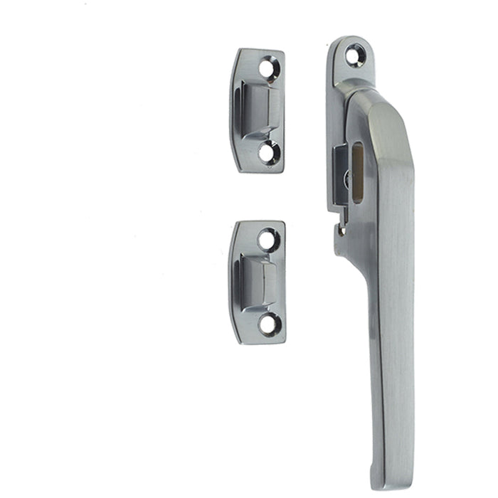 Premium Modern Non-Lockable Casement Fasteners Satin Chrome 124mm Window Handle