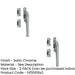 PACK Premium Modern Non-Lockable Casement Fasteners Satin Chrome 124mm Window Handle (1)-1