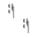 PACK Premium Modern Non-Lockable Casement Fasteners Satin Chrome 124mm Window Handle (1)