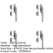 PACK Premium Modern Non-Lockable Casement Fasteners Satin Chrome 124mm Window Handle-1