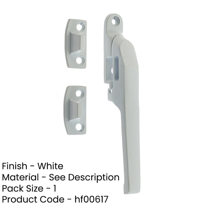 Premium 124mm White Non-Lockable Casement Fasteners Modern Windows Window Handle-1