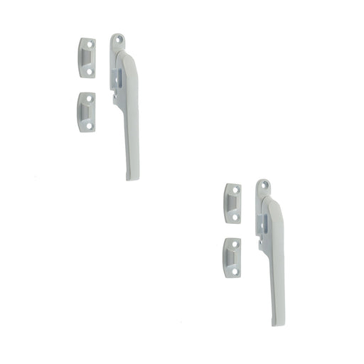 PACK Premium 124mm White Non-Lockable Casement Fasteners Modern Windows Window Handle (1)