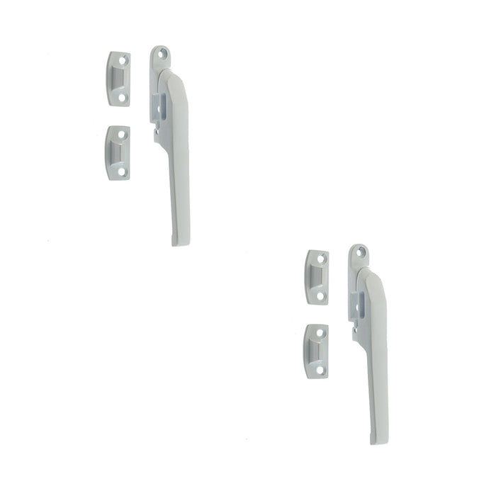 PACK Premium 124mm White Non-Lockable Casement Fasteners Modern Windows Window Handle (1)