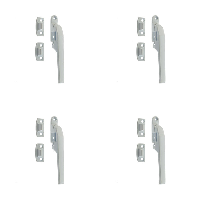 PACK Premium 124mm White Non-Lockable Casement Fasteners Modern Windows Window Handle