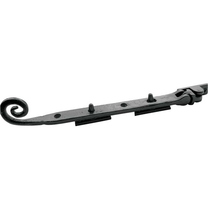 Antique Black Curly Tail Casement Stays 200mm Window