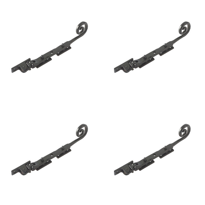 PACK Premium Curly Tail Casement Stays Black 203x15x6mm Durability Style Window