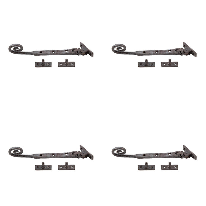 PACK Premium Curly Tail Casement Stays 203x15x6mm Elegant Beeswax Finish Window