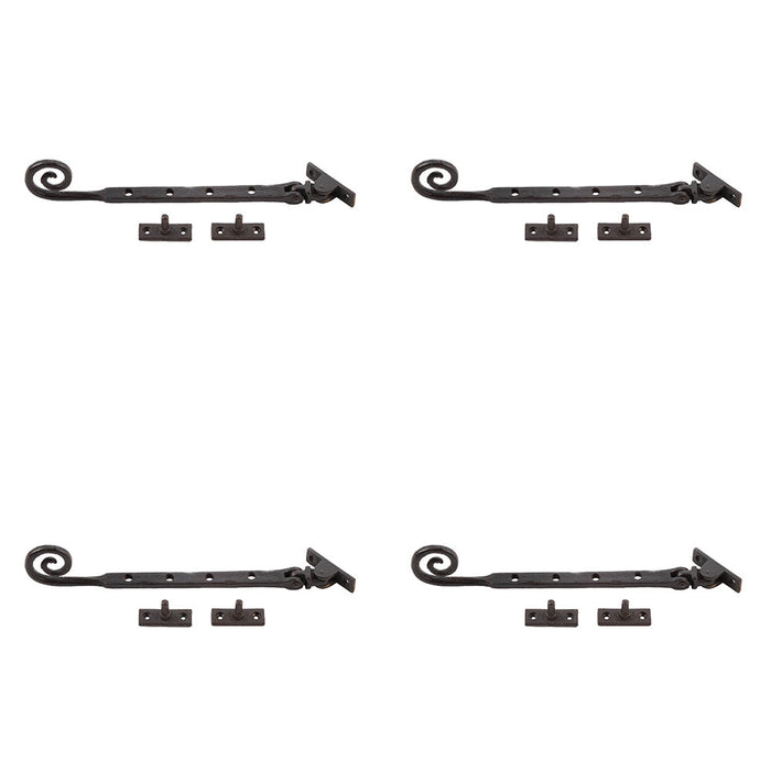 PACK High-Quality Curly Tail Casement Stays Beeswax Finish 245x15x6mm Window