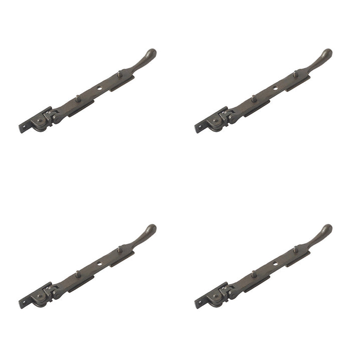 PACK Beeswax Finished Bulb Casement Stays 203x15x6mm Window