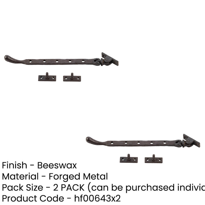 PACK Beeswax Bulb Casement Stays 243x15x6mm Enhanced Window Functionality Window (1)-1