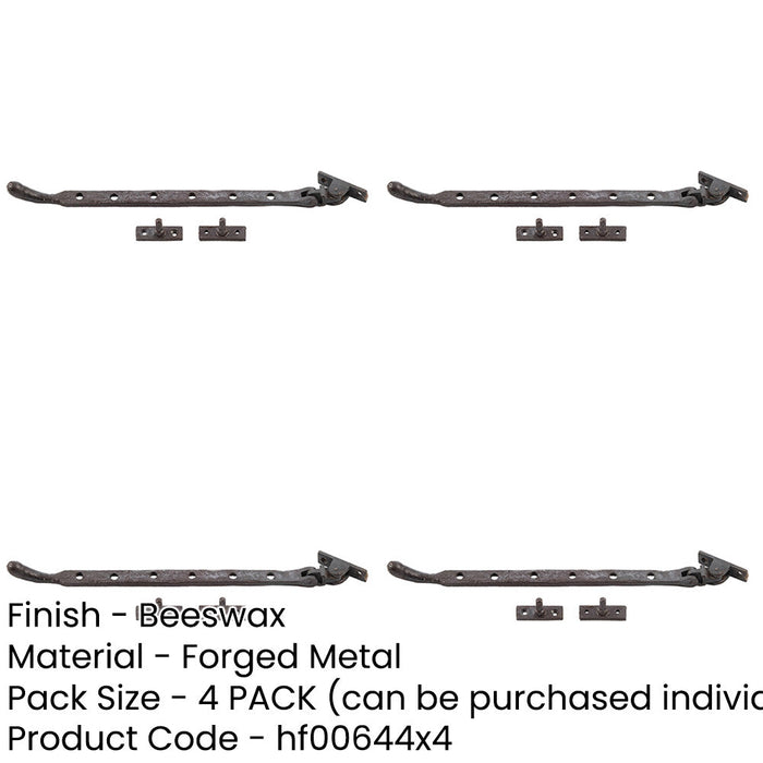 PACK Premium Beeswax Bulb Casement Stays 315x15x6mm Enhanced Window Functionality Window-1