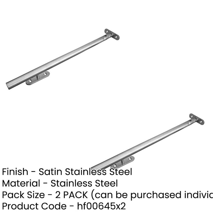 PACK Durable 260mm Casement Stay Satin Stainless Steel Windows Window (1)-1
