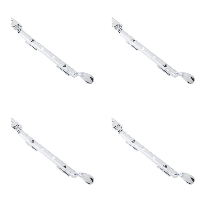 PACK Premium Victorian Casement Stays 250mm Polished Chrome Finish Window