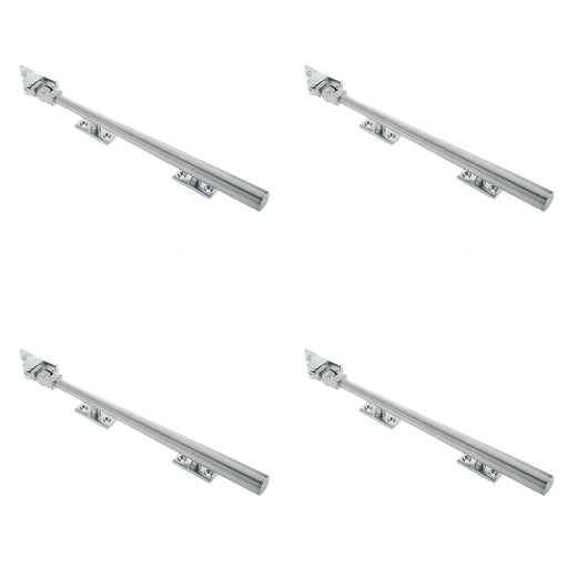 PACK Premium 250mm Satin Chrome Casement Stays Secure Windows Window