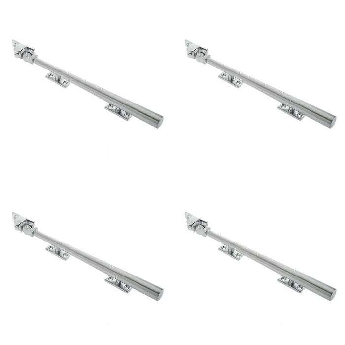 PACK Premium 250mm Satin Chrome Casement Stays Secure Windows Window