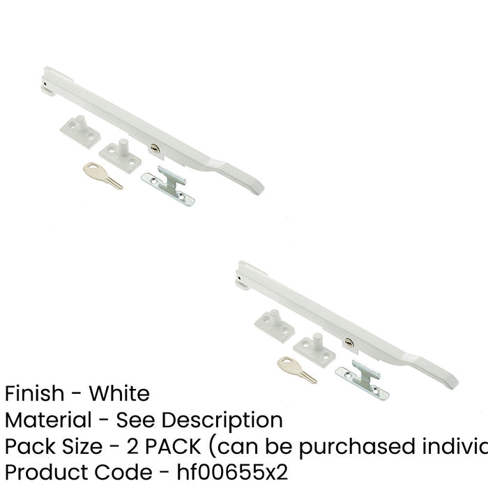 PACK Premium 250mm White Lockable Casement Stays Secure Windows Window (1)-1