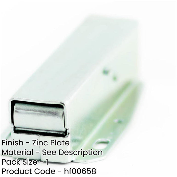 Touch Catch Zinc Plate 75x35mm Durable Versatile Cupboard Door Catch-1
