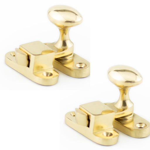 PACK Polished Brass Showcase Catch 51mm Cabinets Cupboard Door Catch (1)