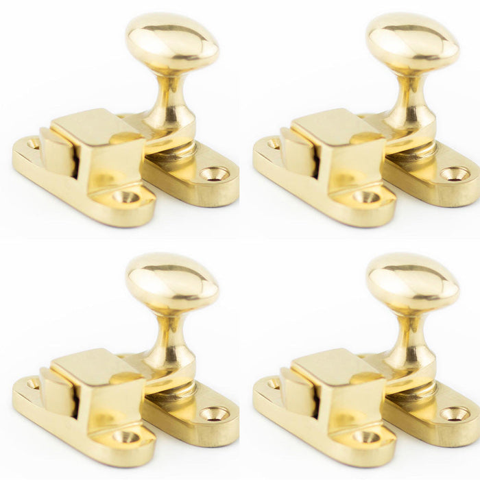 PACK Polished Brass Showcase Catch 51mm Cabinets Cupboard Door Catch