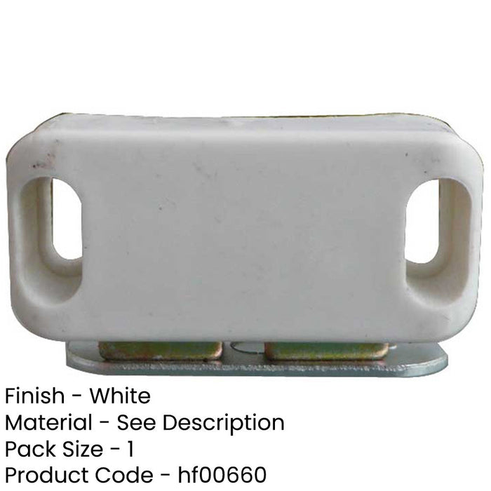 Premium Magnetic Catches Cabinets 42x18mm White Cupboard Door Catch-1