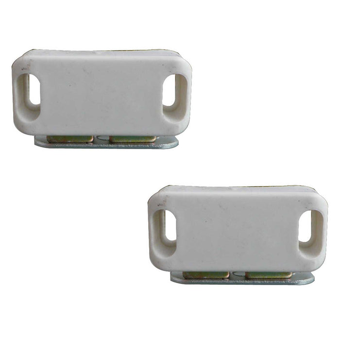 PACK Premium Magnetic Catches Cabinets 42x18mm White Cupboard Door Catch (1)