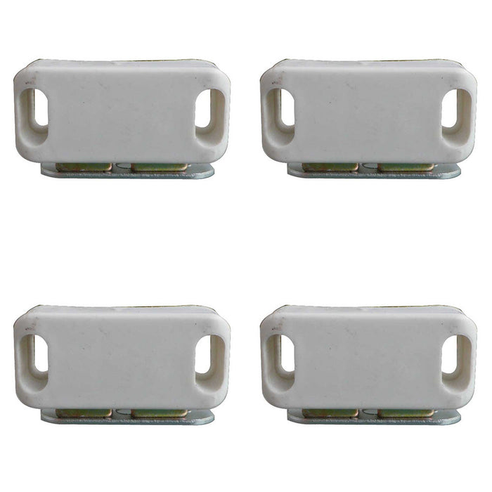PACK Premium Magnetic Catches Cabinets 42x18mm White Cupboard Door Catch