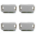 PACK Premium Magnetic Catches Cabinets 42x18mm White Cupboard Door Catch