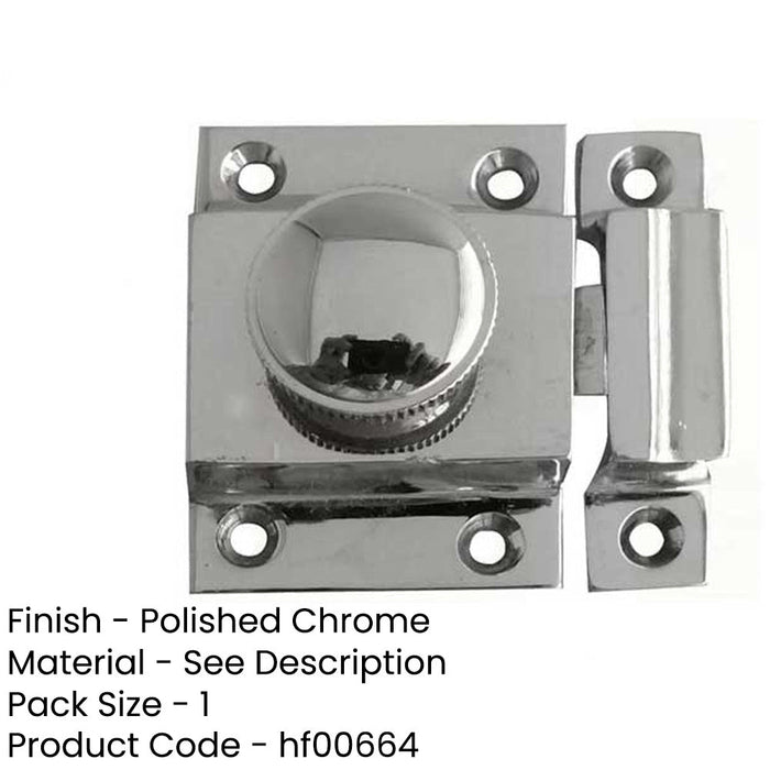 Durable Polished Chrome Cabinet Catch 56x36mm Secure Closures Cupboard Door Catch-1