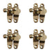 PACK Premium 40mm Polished Brass Showcase Catch Cabinets Cupboard Door Catch