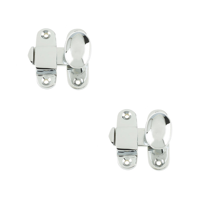 PACK High-Quality 51mm Polished Chrome Showcase Catch Frelan Hardware Cupboard Door Catch (1)