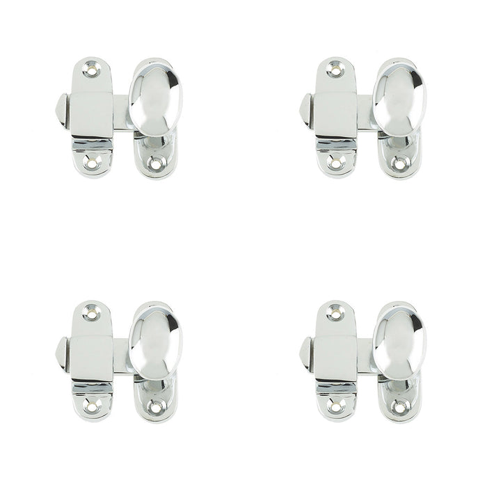 PACK High-Quality 51mm Polished Chrome Showcase Catch Frelan Hardware Cupboard Door Catch