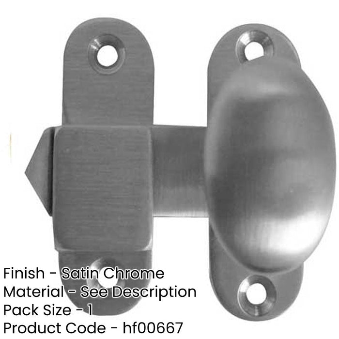 Satin Chrome Throw Over Catch 51mm Glass Cabinets Cupboard Door Catch-1