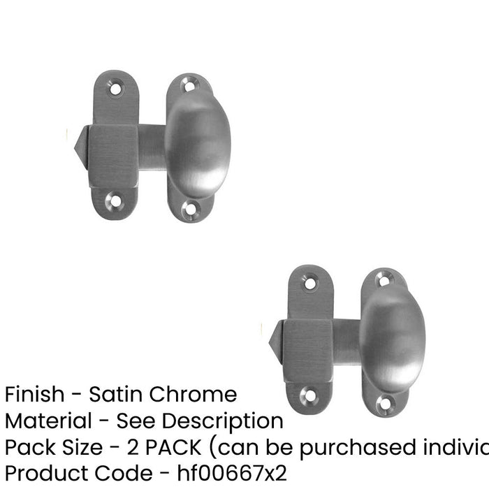 PACK Satin Chrome Throw Over Catch 51mm Glass Cabinets Cupboard Door Catch (1)-1