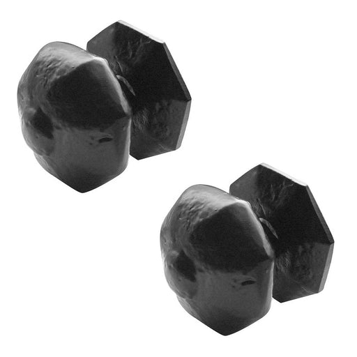 PACK Elegant Antique Black Centre Door Knob 72mm Diameter External Front Door Knob