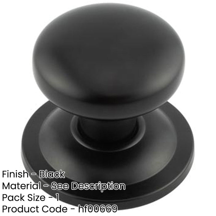 Elegant Matt Black Stainless Steel Centre Door Knob Stylish Interiors External Front Door Knob-1