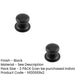 PACK Elegant Matt Black Stainless Steel Centre Door Knob Stylish Interiors External Front Door Knob-1