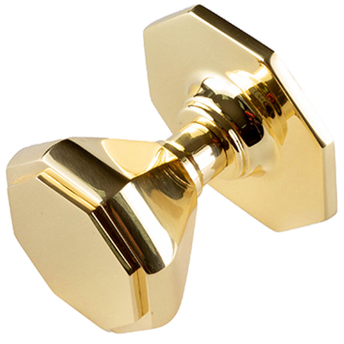 Elegant 70mm Polished Brass Centre Door Knob Stylish Interiors External Front Door Knob