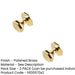PACK Elegant 70mm Polished Brass Centre Door Knob Stylish Interiors External Front Door Knob-1