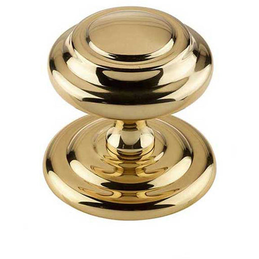 Elegant 102mm Polished Brass Centre Door Knob Stylish Interiors External Front Door Knob