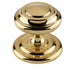 Elegant 102mm Polished Brass Centre Door Knob Stylish Interiors External Front Door Knob