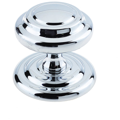 Stylish Polished Chrome Door Knob 102mm Elegant Interiors External Front Door Knob