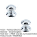 PACK Stylish Polished Chrome Door Knob 102mm Elegant Interiors External Front Door Knob-1