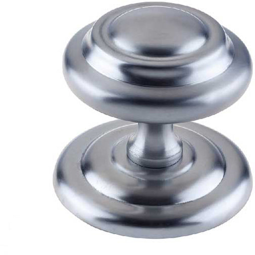 Stylish 102mm Satin Chrome Centre Door Knob Modern Homes External Front Door Knob
