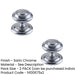 PACK Stylish 102mm Satin Chrome Centre Door Knob Modern Homes External Front Door Knob-1